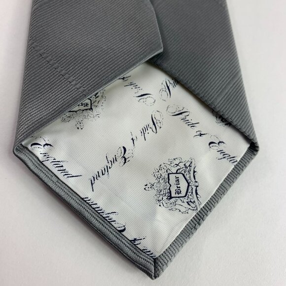 Roos Atkins / Pride of London Gray Solid Squares Men's Tie 4" x 55" Vintage NWT - Picture 3 of 4